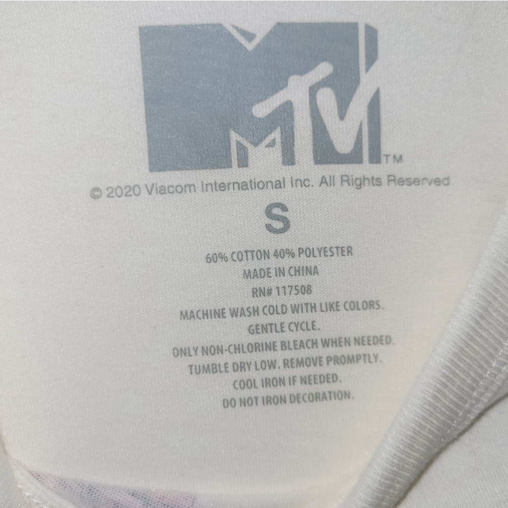 Women's MTV White T-Shirt Size S - Picture 4 of 6